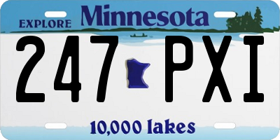 MN license plate 247PXI