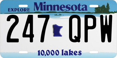 MN license plate 247QPW