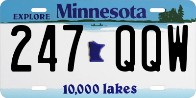MN license plate 247QQW