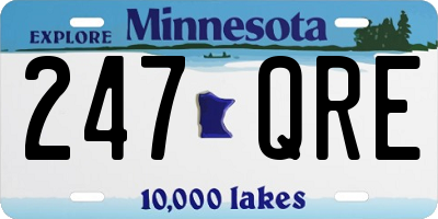 MN license plate 247QRE