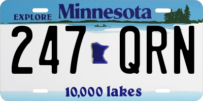 MN license plate 247QRN