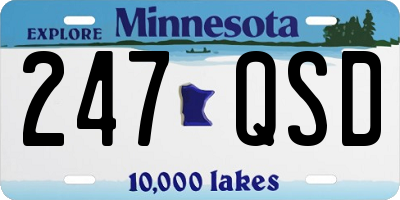 MN license plate 247QSD