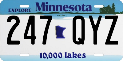 MN license plate 247QYZ