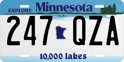MN license plate 247QZA
