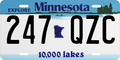 MN license plate 247QZC