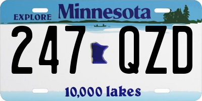 MN license plate 247QZD
