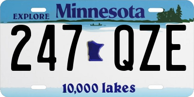 MN license plate 247QZE
