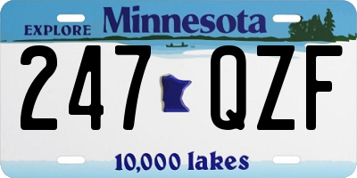 MN license plate 247QZF