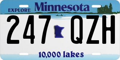 MN license plate 247QZH
