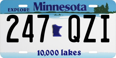 MN license plate 247QZI