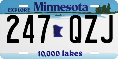 MN license plate 247QZJ
