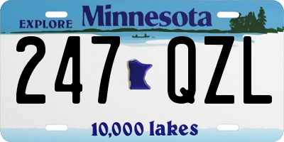 MN license plate 247QZL