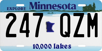 MN license plate 247QZM