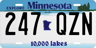 MN license plate 247QZN