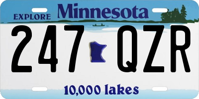 MN license plate 247QZR