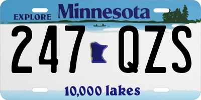 MN license plate 247QZS