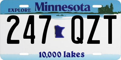 MN license plate 247QZT