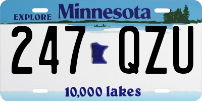 MN license plate 247QZU