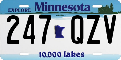 MN license plate 247QZV