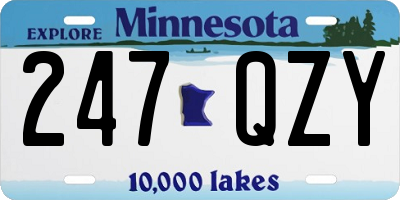 MN license plate 247QZY