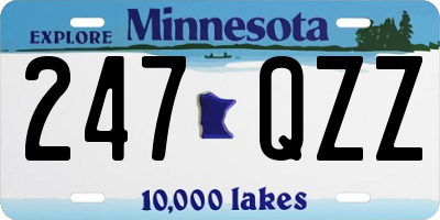 MN license plate 247QZZ