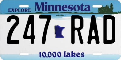 MN license plate 247RAD
