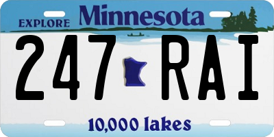 MN license plate 247RAI