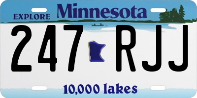 MN license plate 247RJJ