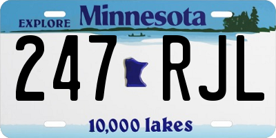 MN license plate 247RJL