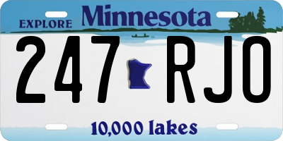 MN license plate 247RJO