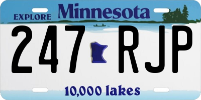 MN license plate 247RJP