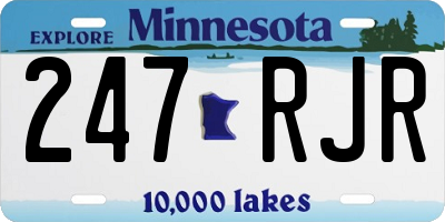 MN license plate 247RJR