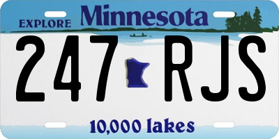 MN license plate 247RJS