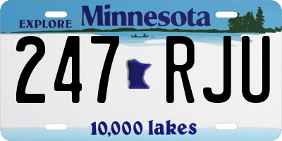 MN license plate 247RJU