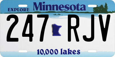 MN license plate 247RJV