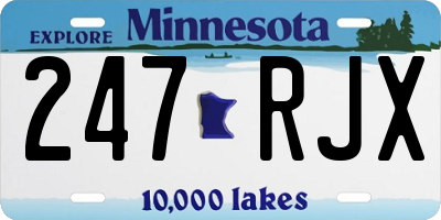 MN license plate 247RJX
