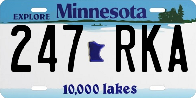 MN license plate 247RKA