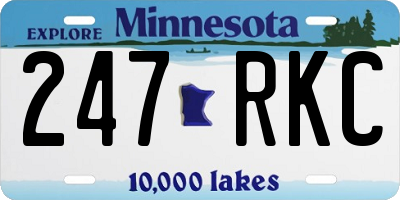MN license plate 247RKC