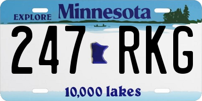 MN license plate 247RKG