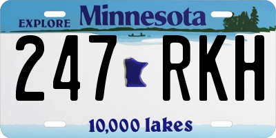 MN license plate 247RKH