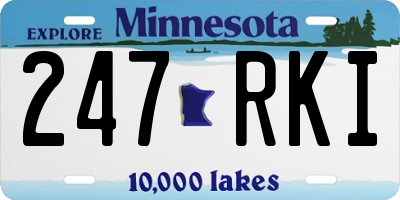 MN license plate 247RKI