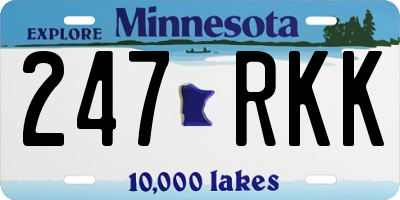 MN license plate 247RKK