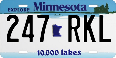 MN license plate 247RKL