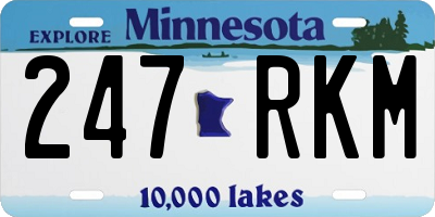 MN license plate 247RKM