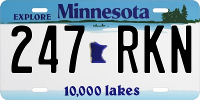 MN license plate 247RKN