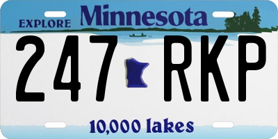 MN license plate 247RKP