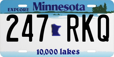 MN license plate 247RKQ