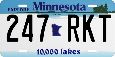 MN license plate 247RKT