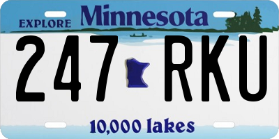MN license plate 247RKU