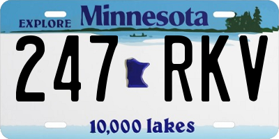 MN license plate 247RKV